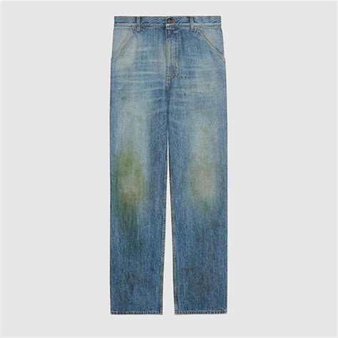 jeans sporchi di erba gucci|Gucci Jeans & Denim for Men .